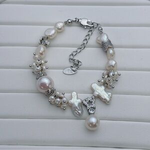 B165 Handmade Freshwater Baroque Pearl Bracelets